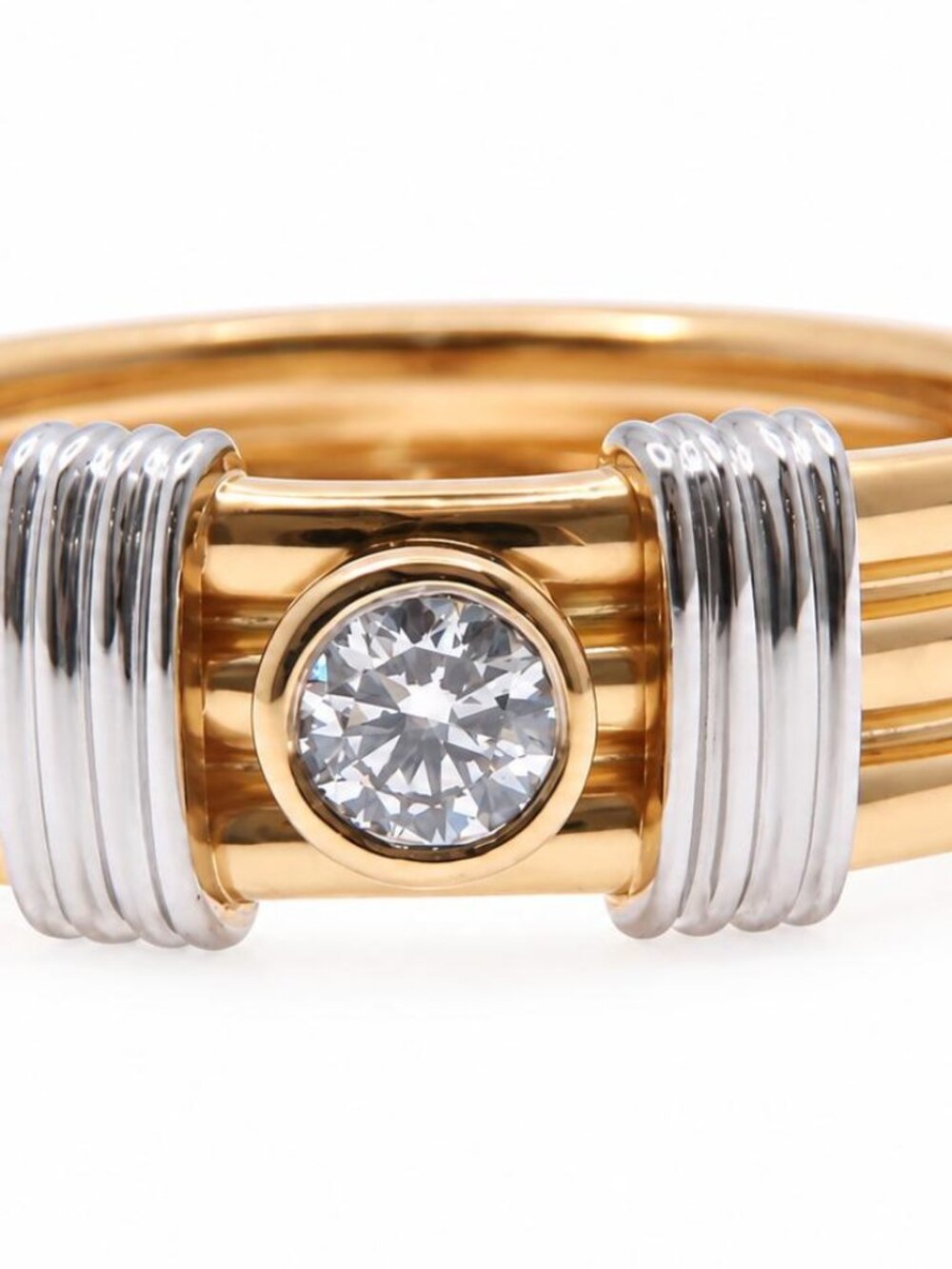 Natural Solitaire Diamond 0.18ct Shoulder Wrap Coil Ring 18kt 95568